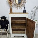 Old vintage Parisian pine patina buffet