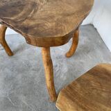 Pair of elm side tables
