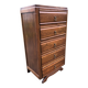 Chiffonnier, commode vintage en chêne à 5 tiroirs