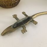 Crocodile animal brass press paper statuette old vintage deco