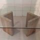 Coffee table with travertine base and glass top, 1980s