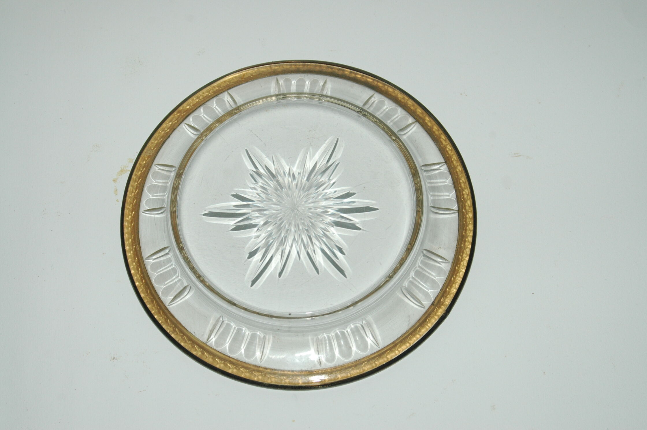 Crystal solid sterling silver plate