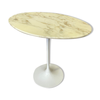Oval pedestal table Eero Saarinene design Knoll international 1970 original marble