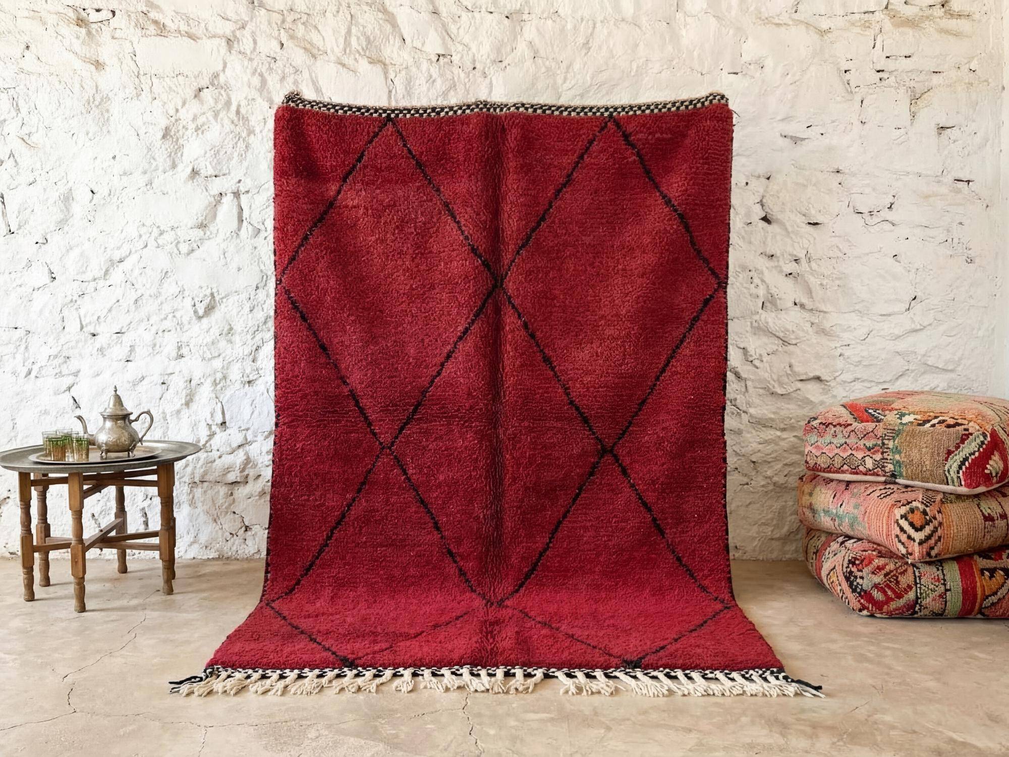 Handmade Moroccan rug, pure wool, 3x2 m.