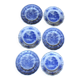 6 romantic blue Lunéville Sarreguemines dinner plates
