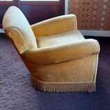 Velvet armchair 1940 vintage