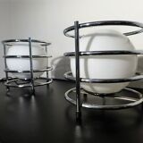 Pair of bedside lamp chrome 1970.