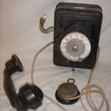 Bakelite old black wall phone 1924