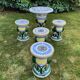 Ensemble de jardin ou de patio multicolore du 20ème siècle avec des éléphants