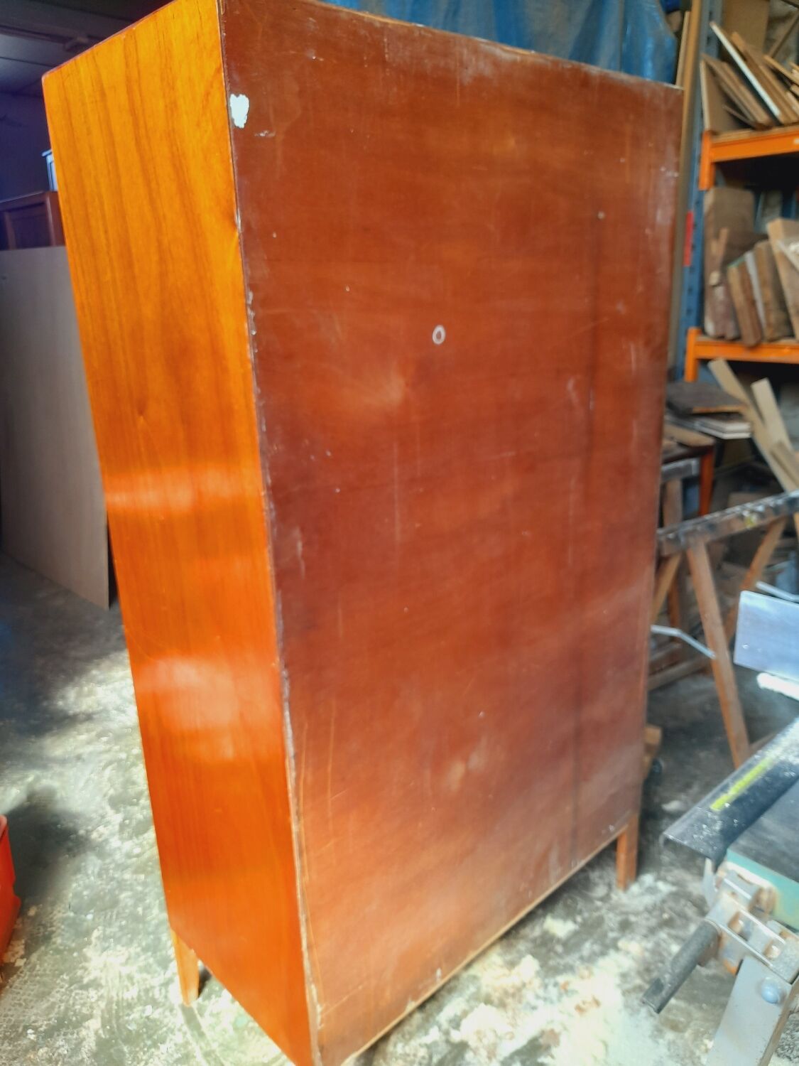 Vintage compass feet school cupboard