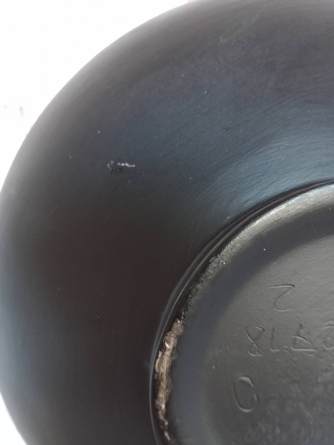 Black ceramic handle vase