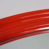 Large Orange Space Age Oval Mirror 1960s