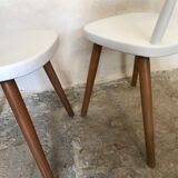 Pair of vintage compass foot chairs