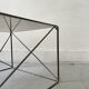 Smoked glass and chrome designer coffee table by Max Sauze, Isocèle collection, 1970