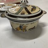 Ceramic plate and tureen