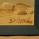 Peinture huile sur panneau Lac du Bourget Dent du chat Robert Belgrand