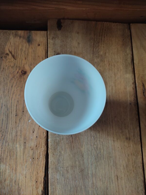 Vase in opaline deco bouquet roses