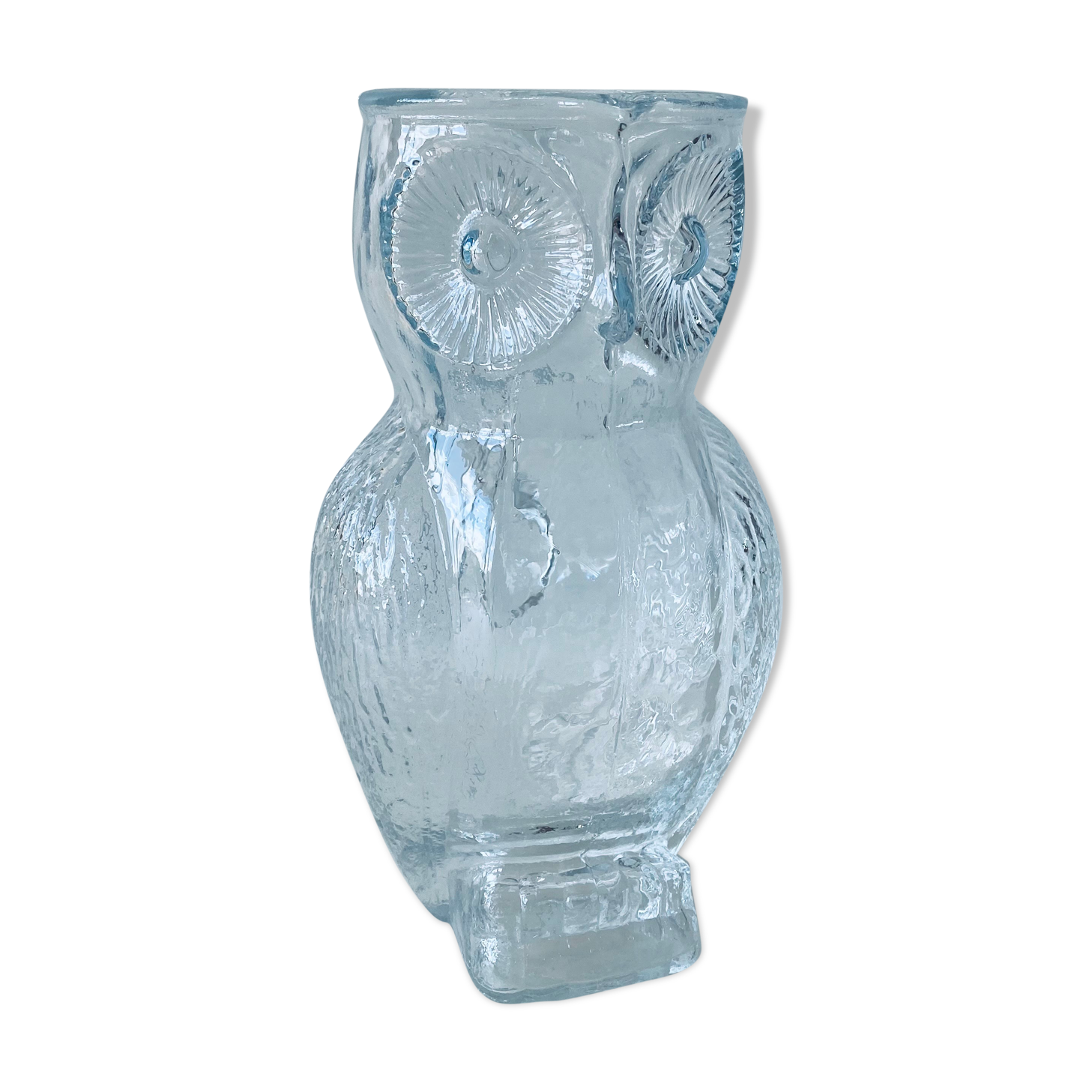 Vintage glass pitcher owl shape