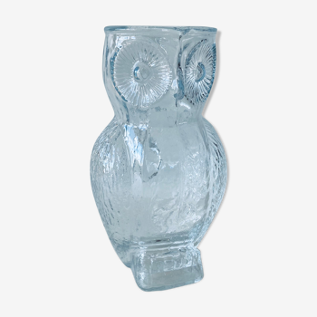 Pichet vintage en verre forme hibou