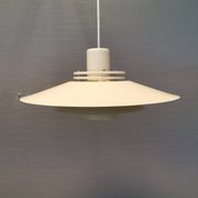 Danish Hanging lamp in white lacquered metal (not shiny white more cracked white) 1980s