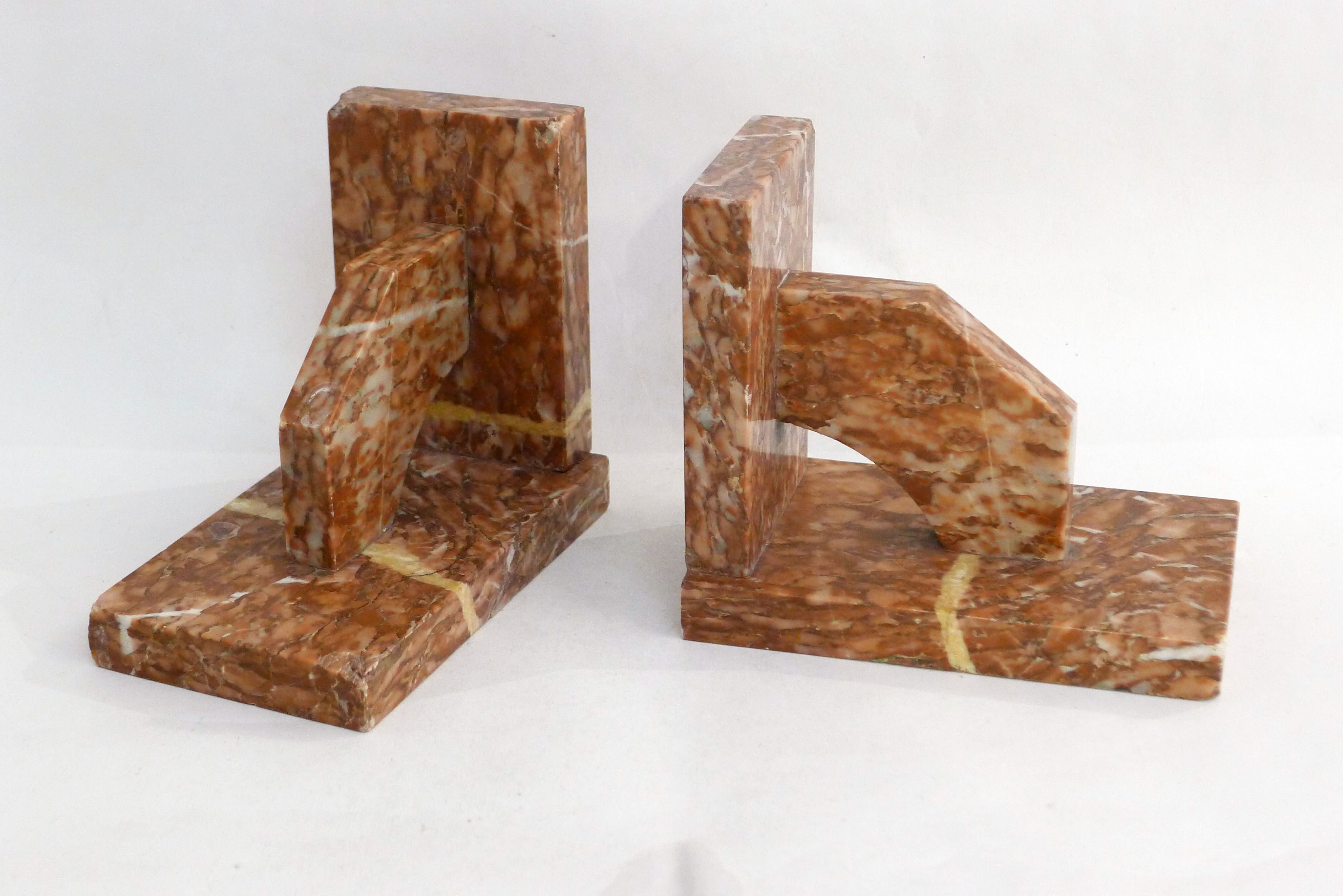 Pair of marble bookends