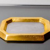 Brutalist XL pocket emptier by David Marshall, bronze and aluminum, Spain, 1980