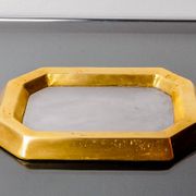 Brutalist XL pocket emptier by David Marshall, bronze and aluminum, Spain, 1980