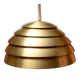 Lampe de plafond des années 1960 Hans-Agne Jakobsson en or