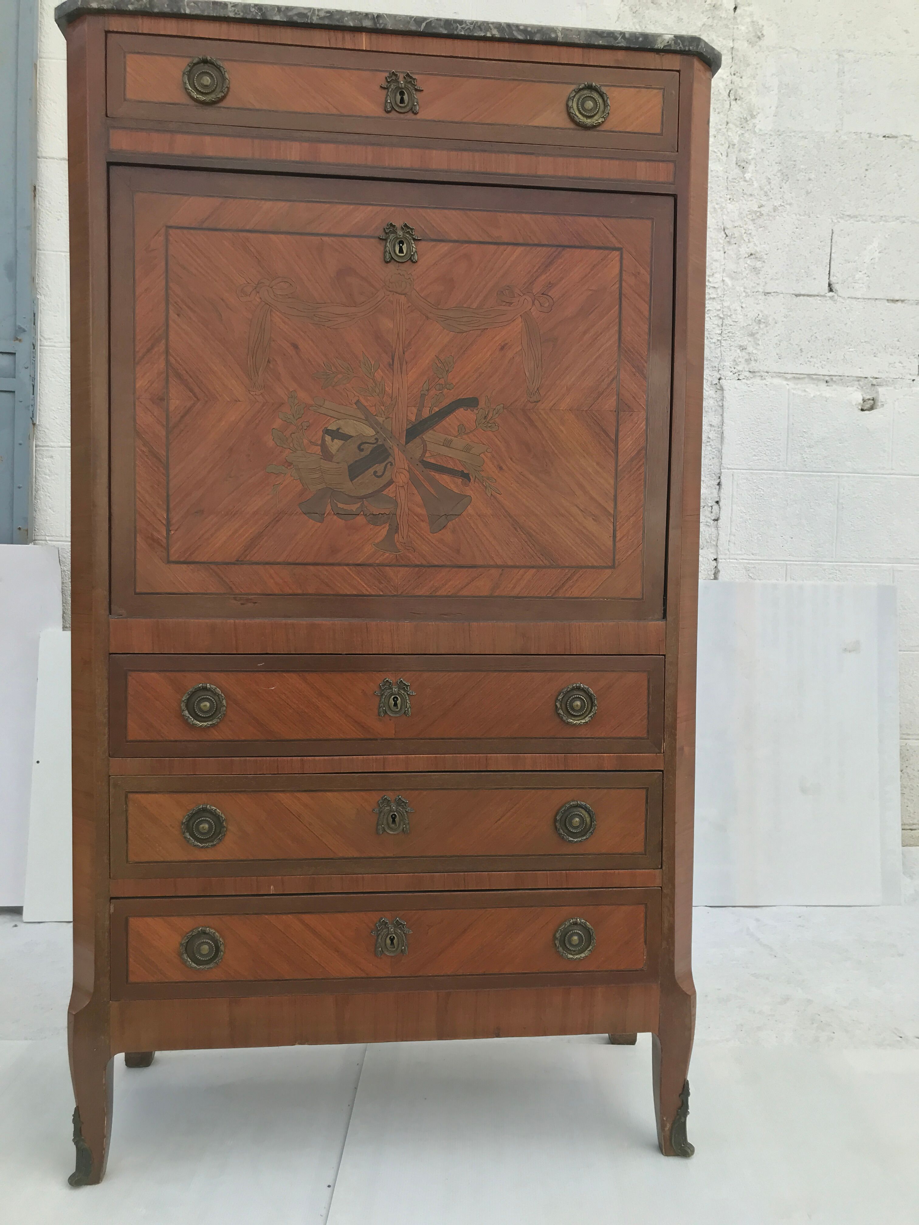 Secretary xviii stamped in louis xvi transition style