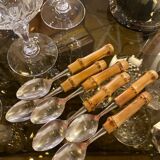 Set of 6 small bamboo spoons