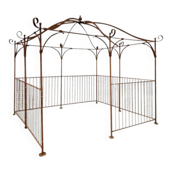 Gloriette, tonnelle, pergola en fer forgé