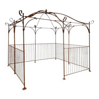 Gloriette, arbour, wrought iron pergola