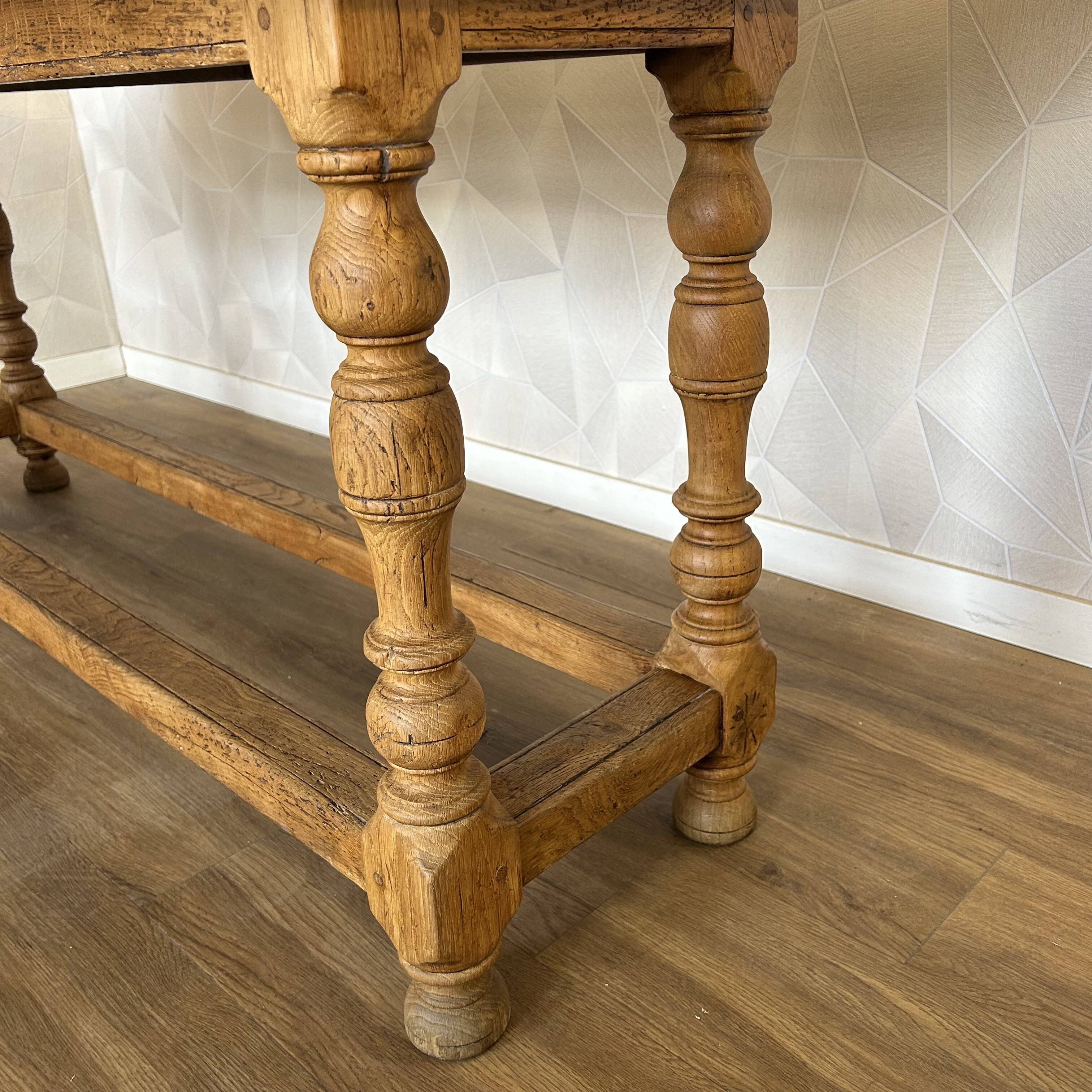 Solid Oak Folding Farmhouse Table