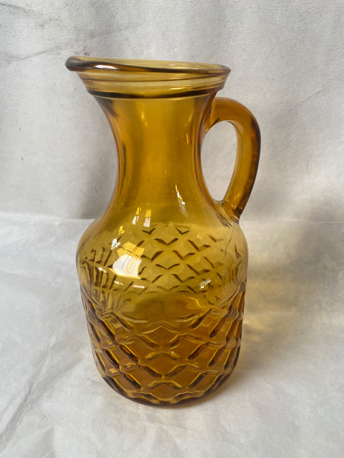 Amber glass carafe