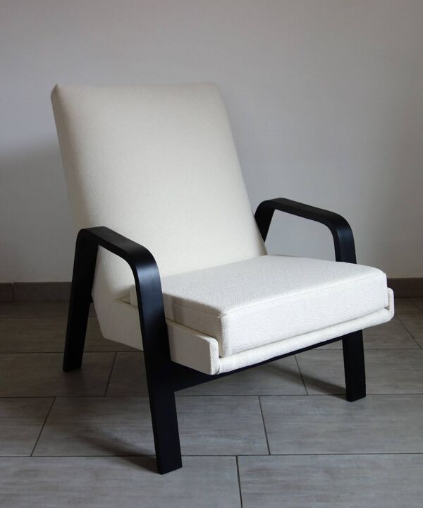 Fauteuil Steiner restauré design ARP années 50