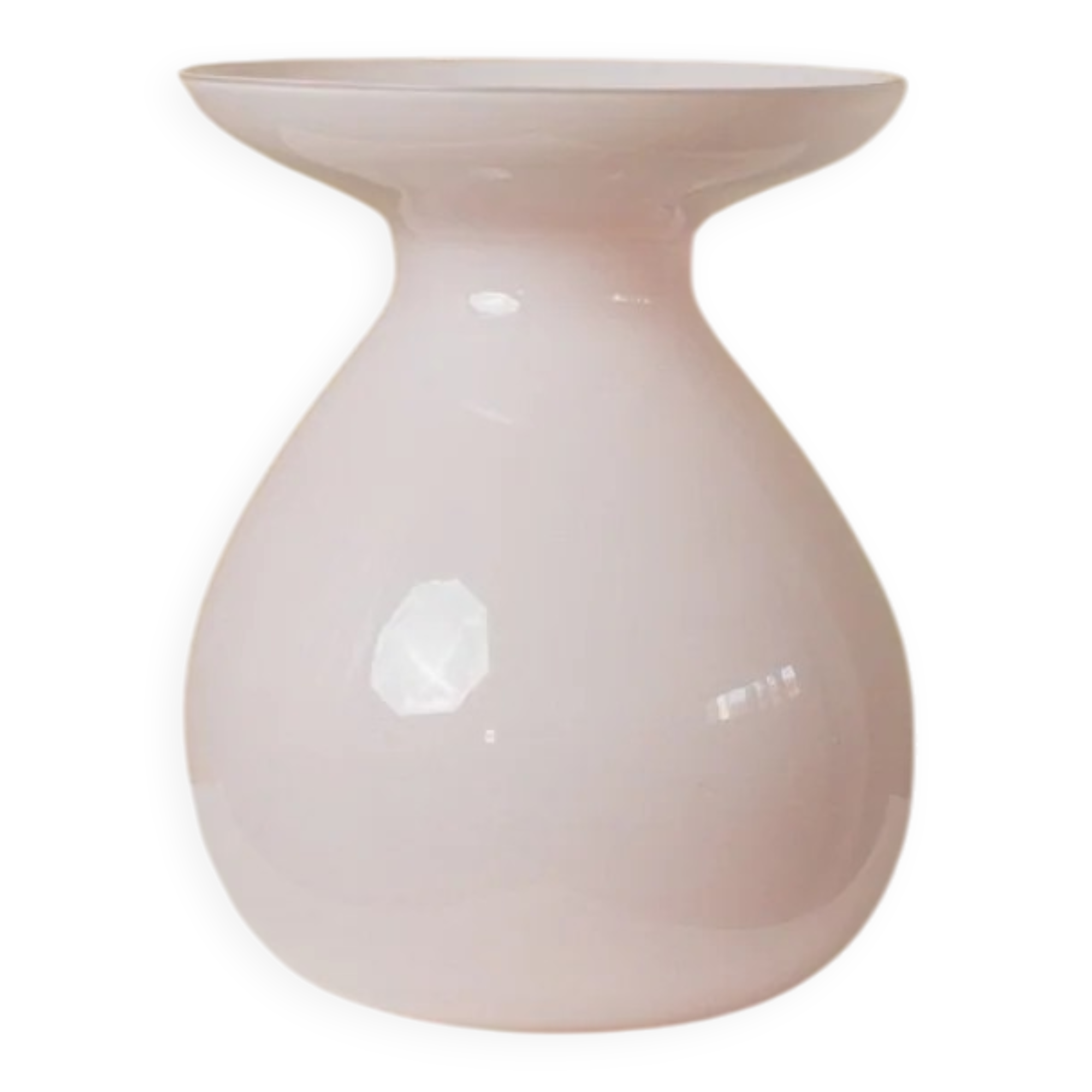 Pink opalescent glass vase by Ikea (2000s) designed by Barbro Wesslander & Pia Amsell