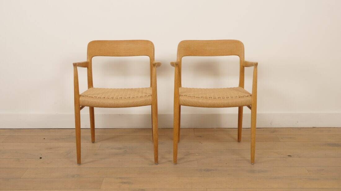 2 x Niels Otto Moller dining chairs | Model 56 | Oak | Restored