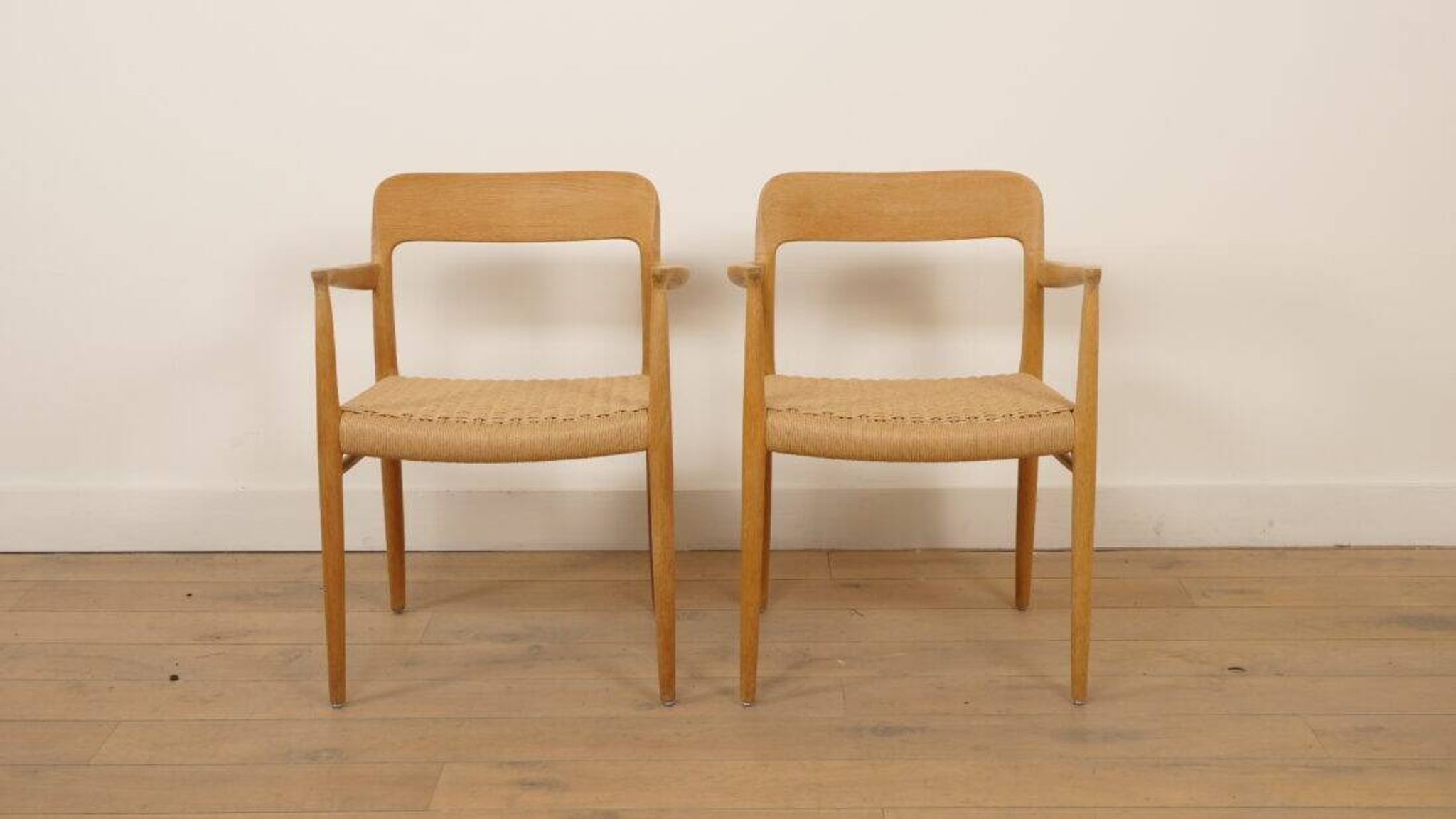 2 chaises de salle à manger Niels Otto Moller | Modèle 56 | Chêne | Rénovées