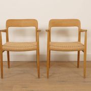 2 chaises de salle à manger Niels Otto Moller | Modèle 56 | Chêne | Rénovées