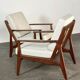 Paire de fauteuils scandinaves,  Arne Vodder – Modèle n°6 – Teck – Danemark
