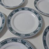 Terre de fer 6 assiettes plates lotus