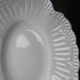 Vintage hollow plate Chastagner Limoges in white porcelain, rococo style.