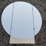 Round folding triptych wall mirror, diameter: 98 cm