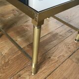 Tables gigognes laiton et verre