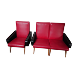 Set of an armchair and a sofa from the 50s