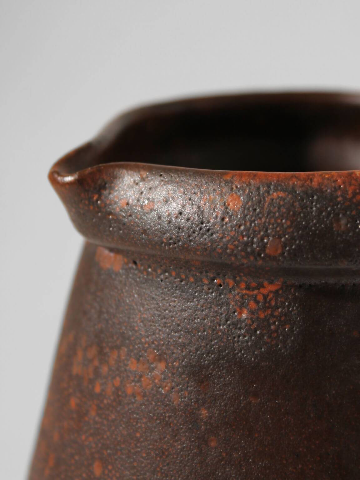 Hartwig Heyne Dark Brown Rustic Jug, 1960s, Germany