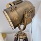 Lampe projecteur marine Maison Coloniale – laiton et acajou mas