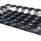 Old flat tray centerpiece design/smoked glass