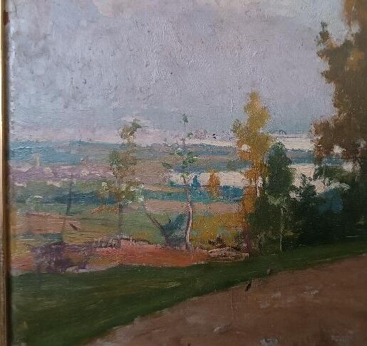 Oil painting on cardboard, dated, unsigned, late 19th century, Italian school.