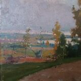 Oil painting on cardboard, dated, unsigned, late 19th century, Italian school.